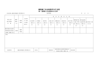 建筑施工安全检查评分汇总表-JGJ59-2011