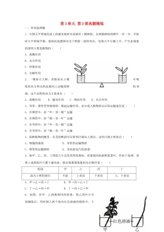 中考生物总复习 第3单元 第3章典题精炼试卷