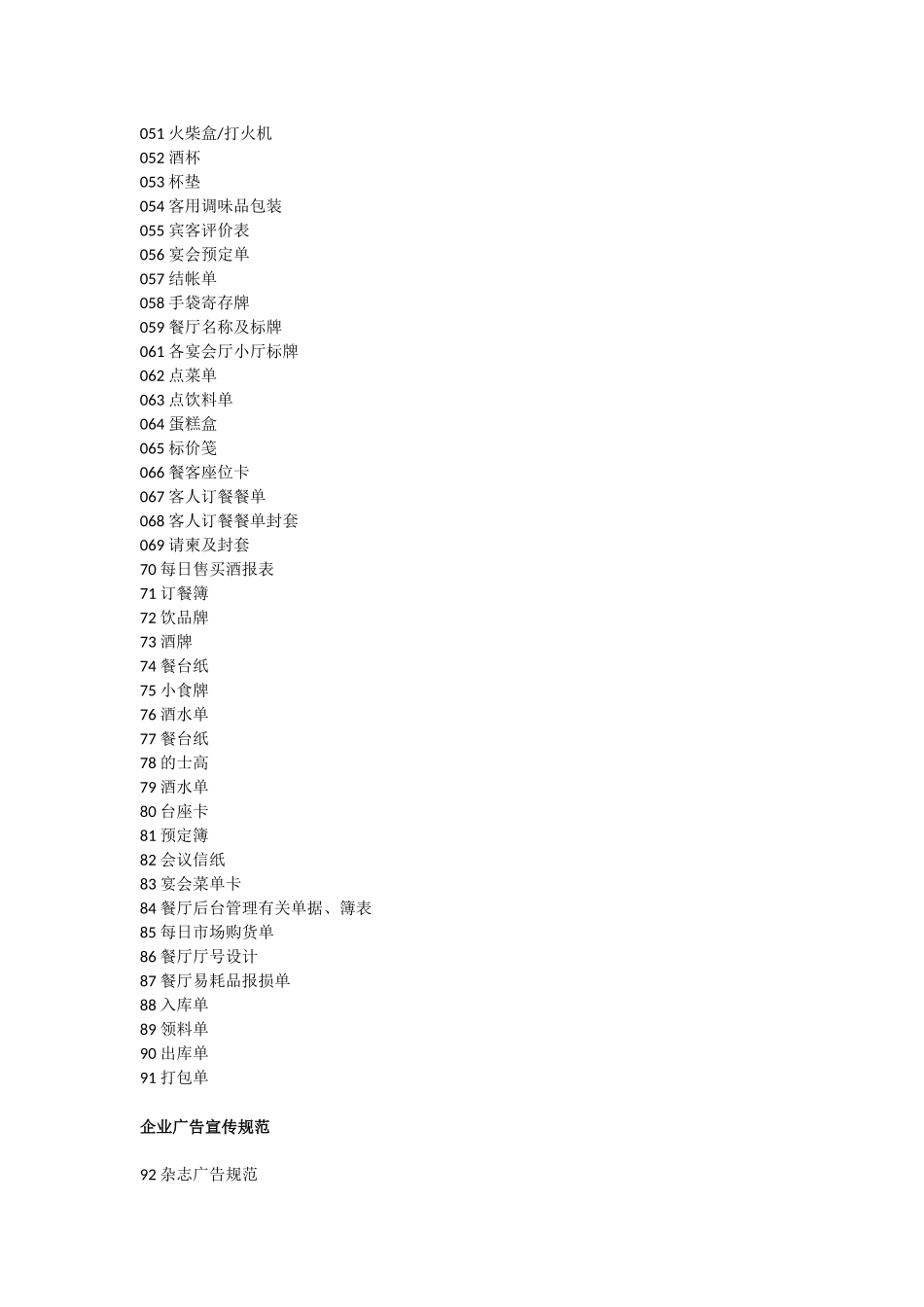 餐饮VI设计标准项目清单_第3页