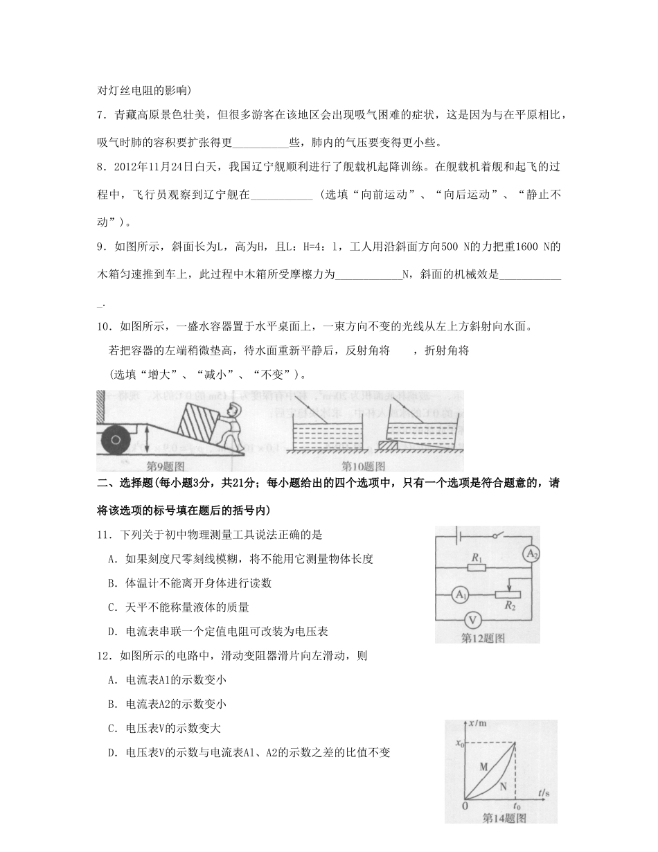 中考物理信息交流卷(2) 新人教版试卷_第2页
