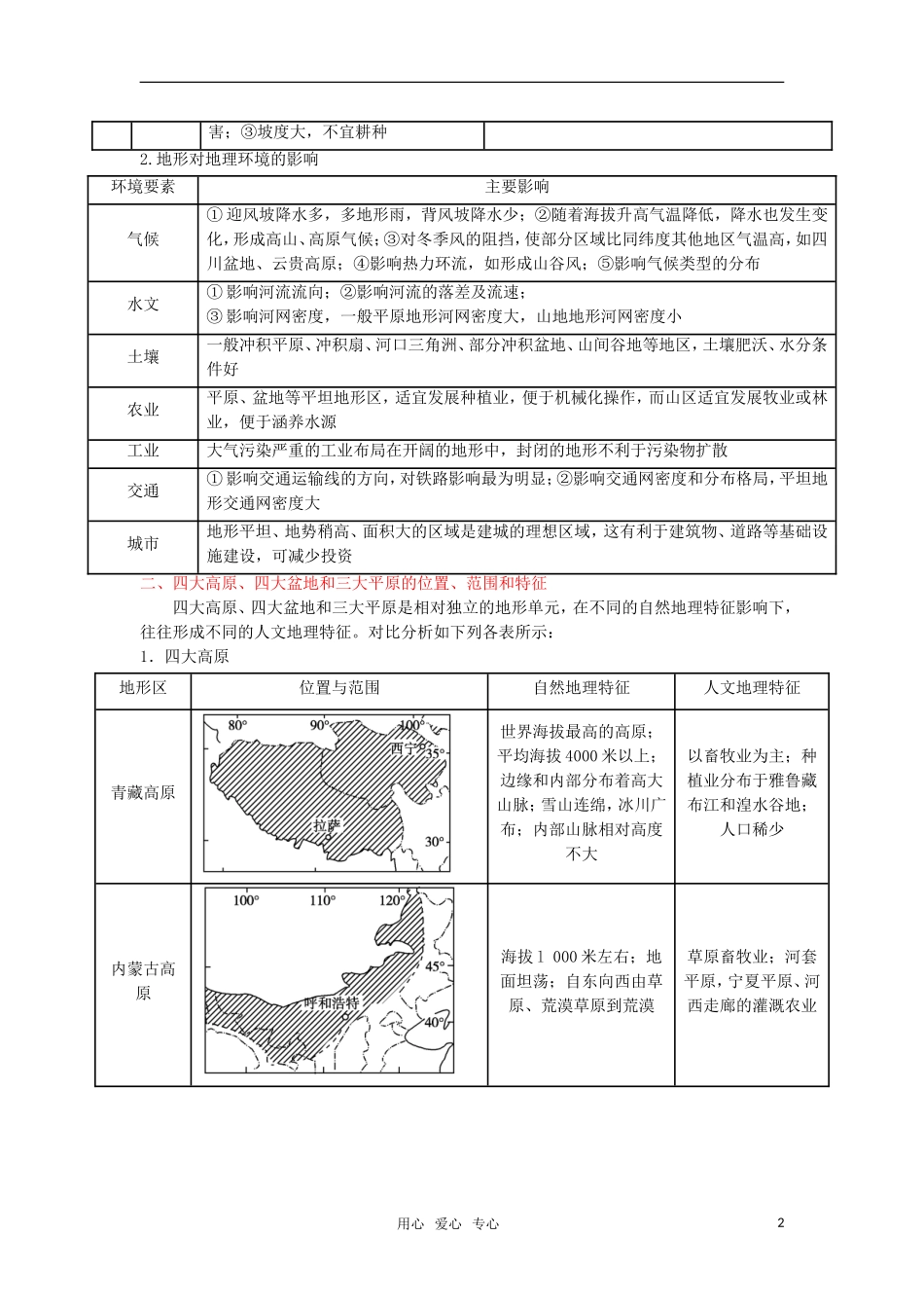 2012高三地理复习(真题+模拟)专题14-中国地理-(学生版)_第2页