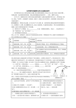 化学探究性题常见形式及解法指导