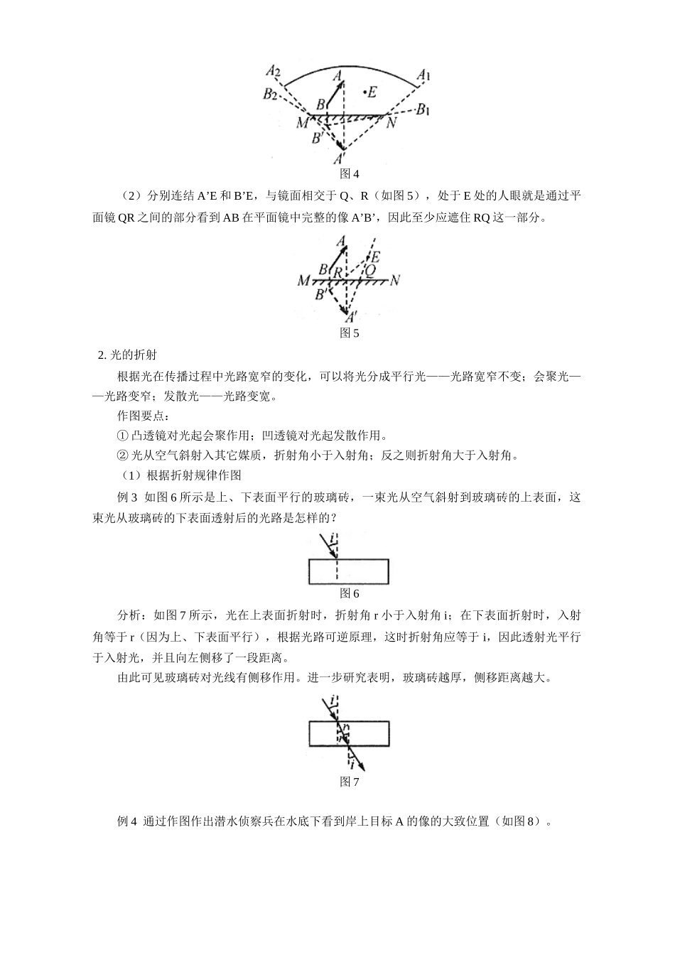初三物理光学作图复习指南 专题辅导 不分版本 试题_第2页