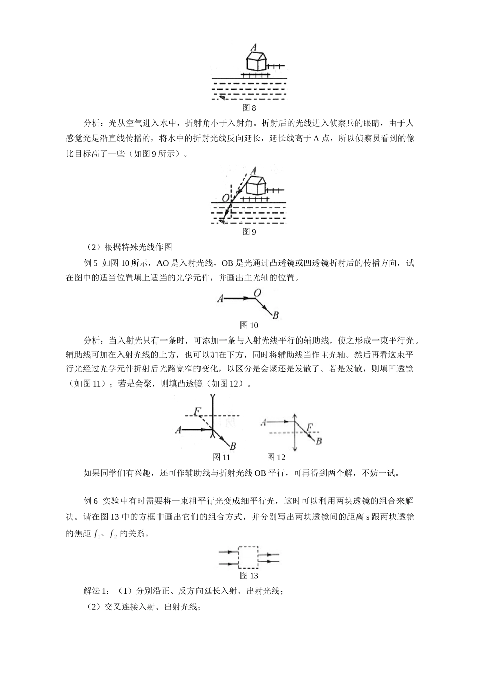 初三物理光学作图复习指南 专题辅导 不分版本 试题_第3页