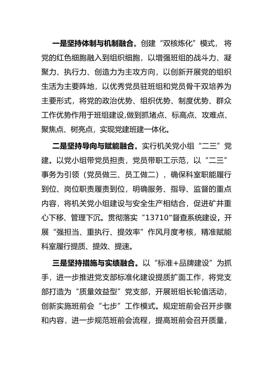 矿党委开展“大政工”格局下的融合式“大党建”工作总结_第3页