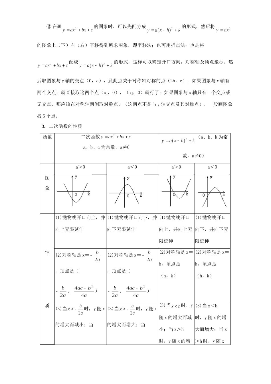 初三数学寒假专题 二次函数的图象 华东师大版 试题_第2页