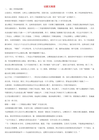 中考语文阅读题复习 记叙文12试卷