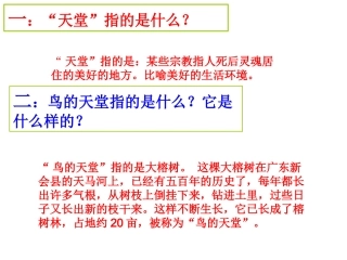 四年级上册鸟的天堂