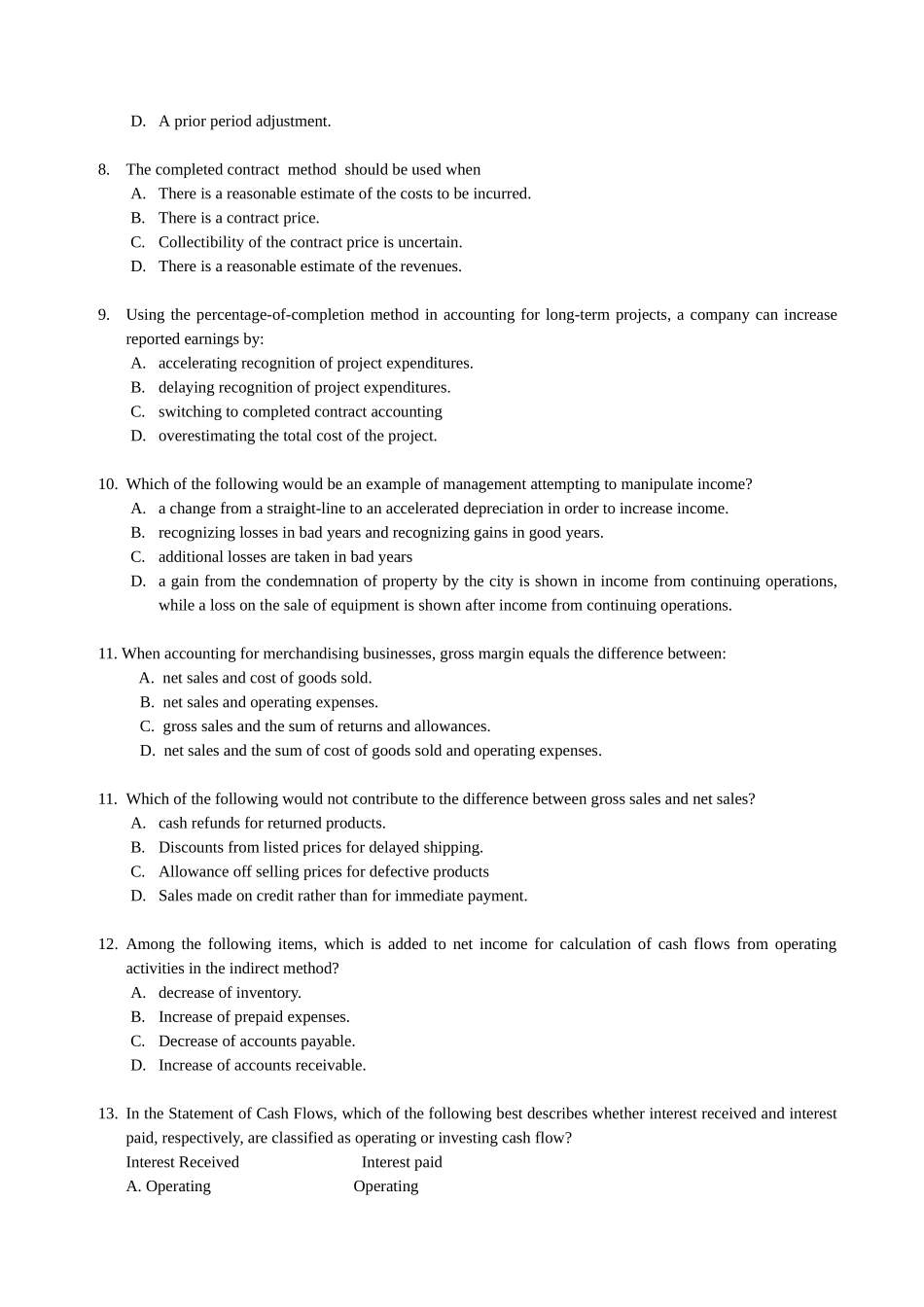 财务报表分析与运用习题_第2页