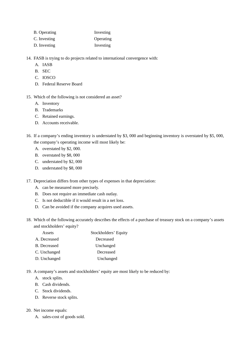 财务报表分析与运用习题_第3页