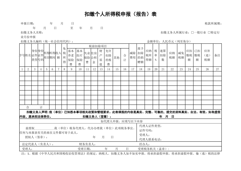个人所得税申报表_第1页