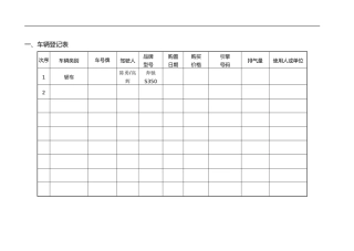 公司车辆管理表格