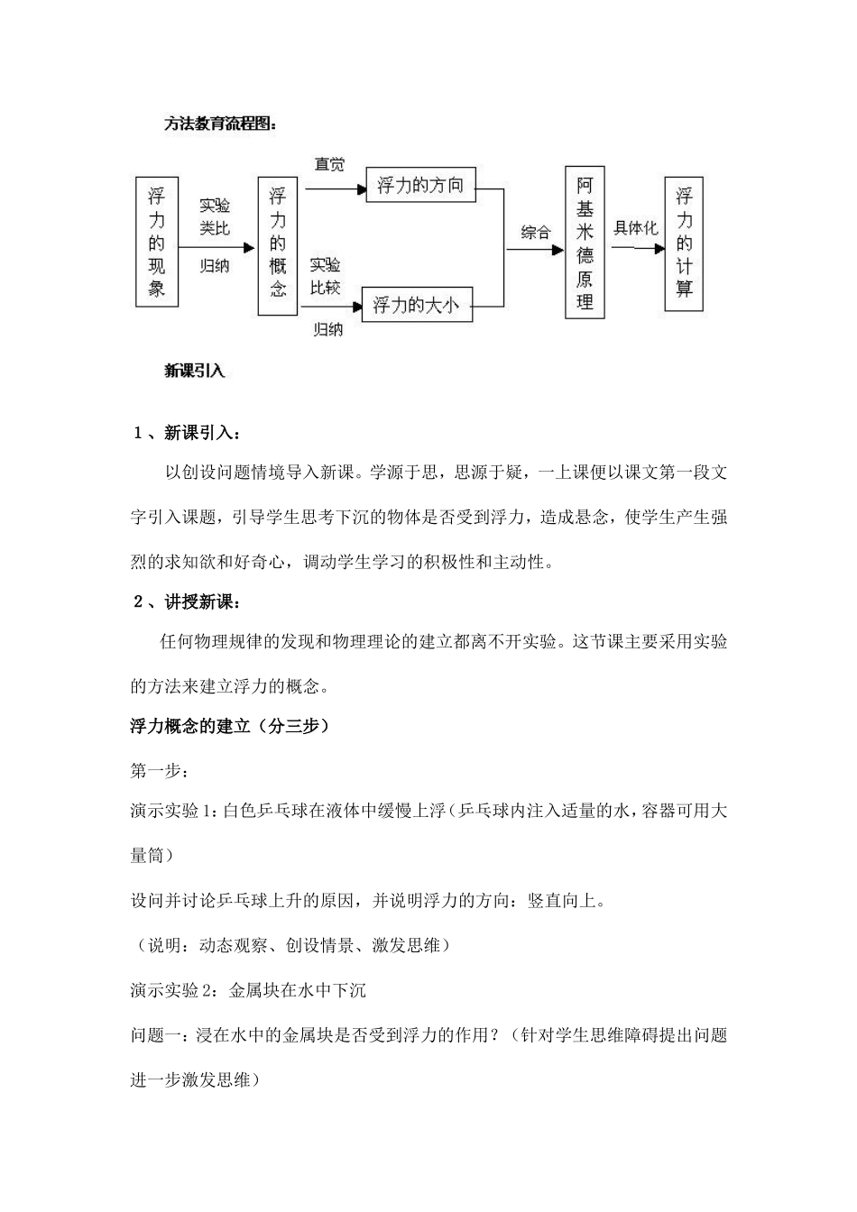 浮力教材分析及教学设计_第3页