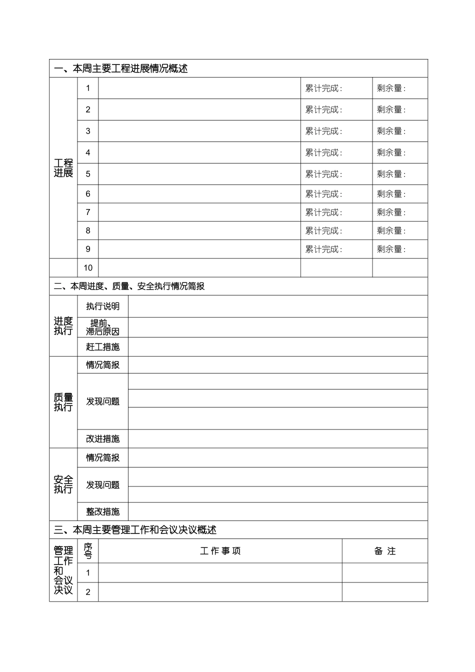 建筑工程周报表模板_第2页