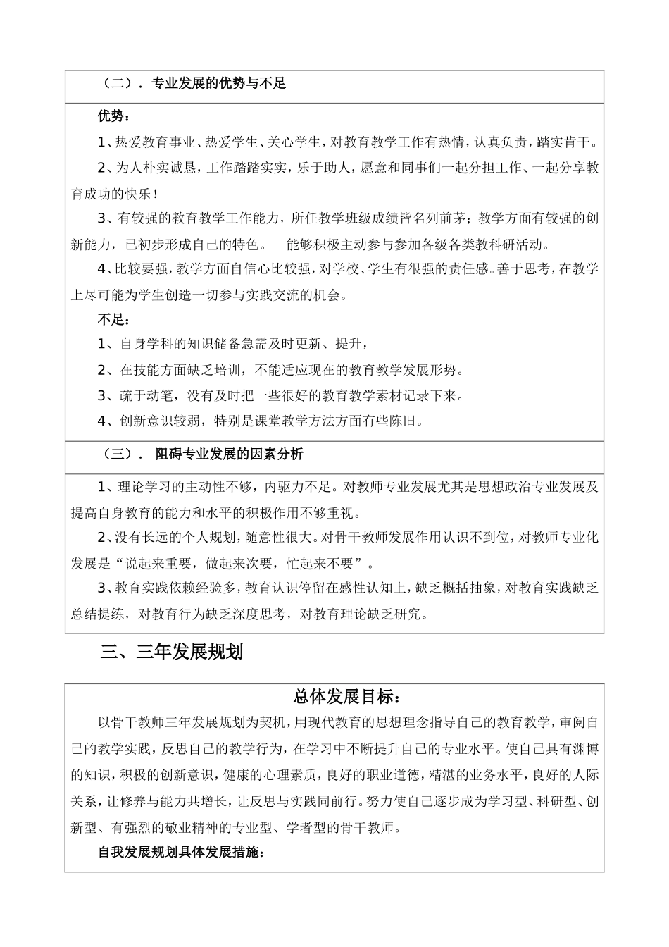 骨干教师三年发展规划_第2页