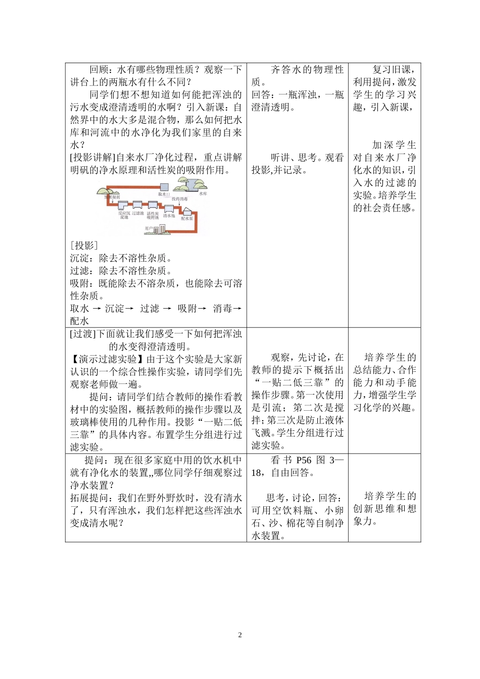 水的净化教学设计_第2页