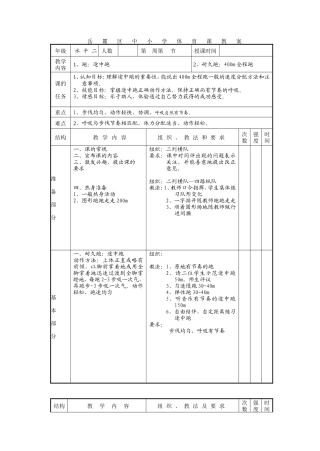 (20)1、跑：途中跑2、耐久跑：400m全程跑