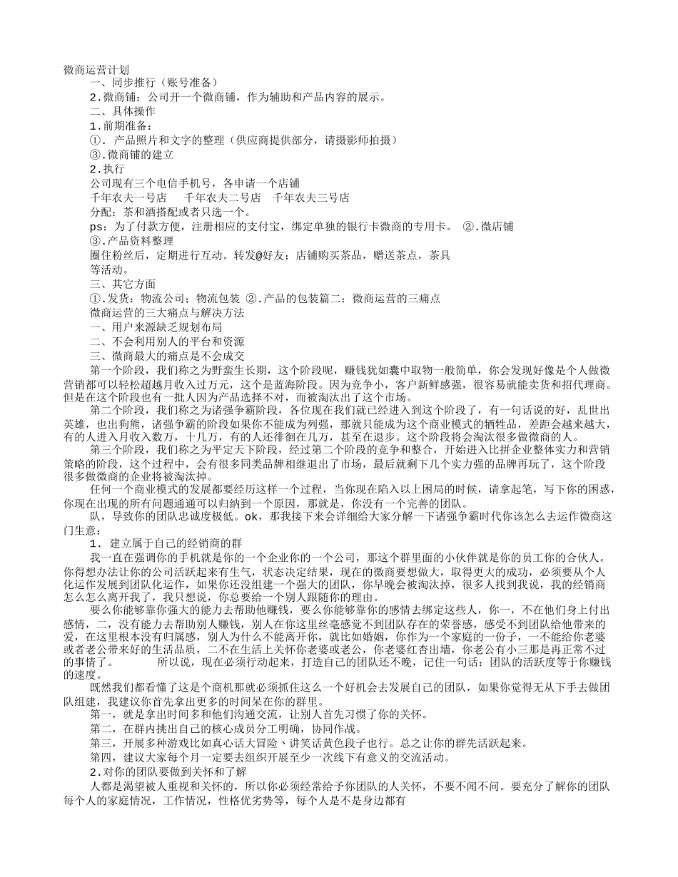 微商工作计划_第1页