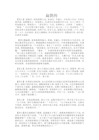 扁鹊传(原文+译文)