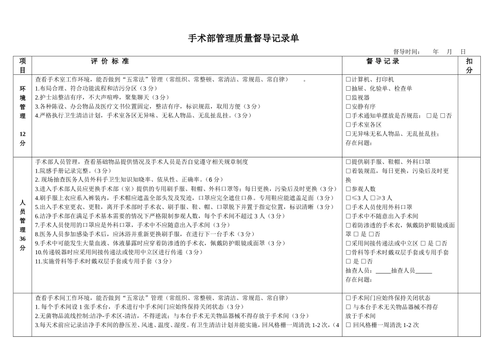手术室检查表_第1页