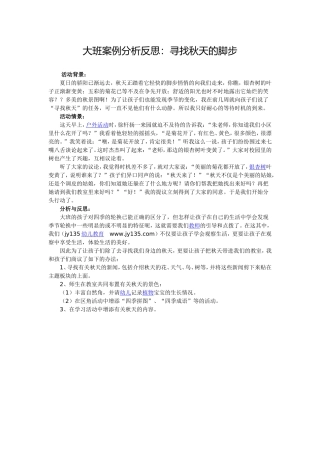 大班案例分析反思