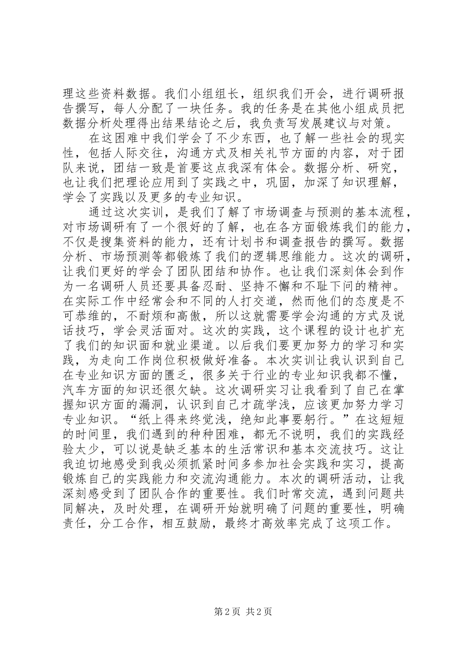 市场调研的个人总结 _第2页