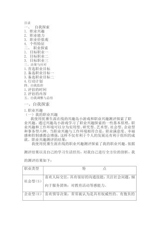 大学生职业生涯规划书(会计学类)
