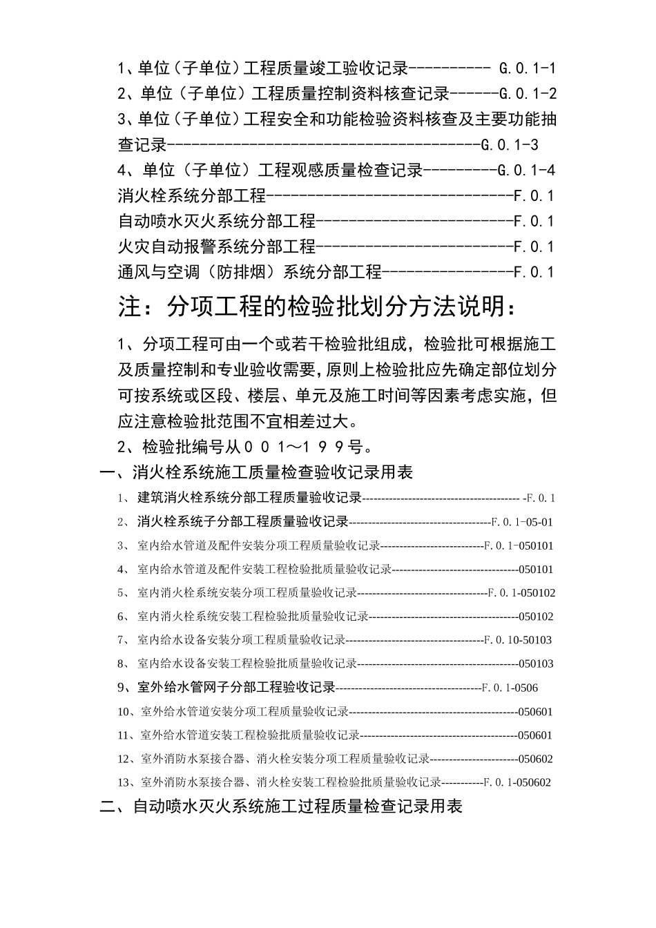 建筑消防安装工程施工质量检查验收记录交工资料表格一_第2页
