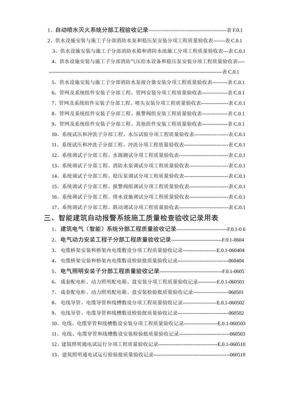 建筑消防安装工程施工质量检查验收记录交工资料表格一_第3页