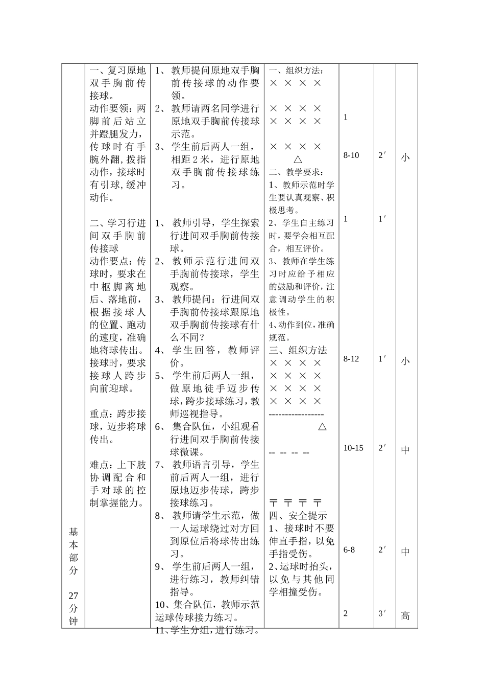 行进间双手胸前传接球教学设计_第3页
