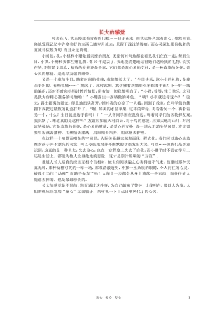高中语文-长大的感觉作文素材