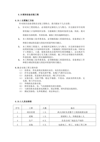 厨具施工组织设计
