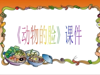 《动物的脸》课件2