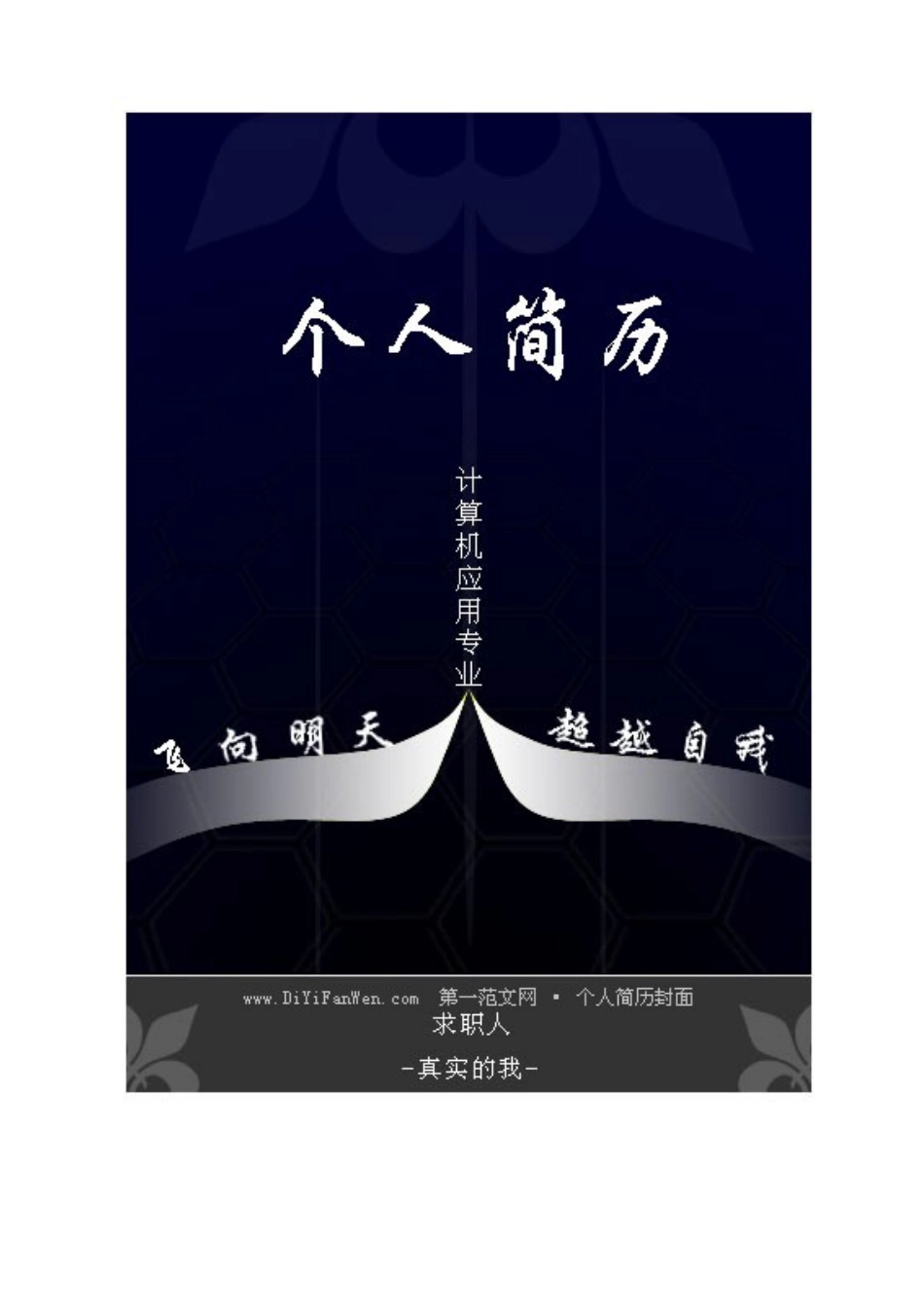 最新2014年个人简历封面及24套模板_第3页