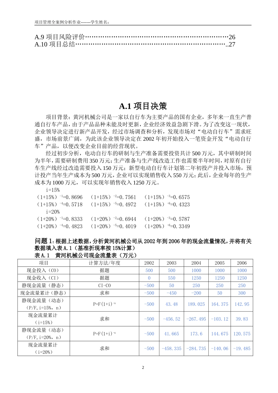 项目管理-案例分析作业_第2页