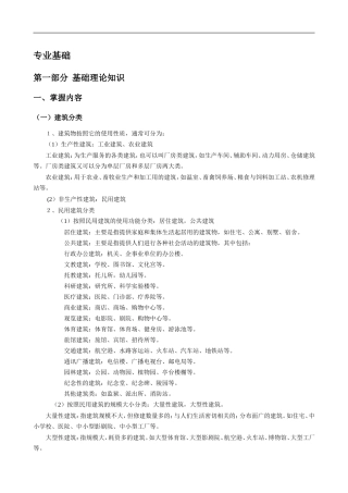 初级职称考试(建筑专业)