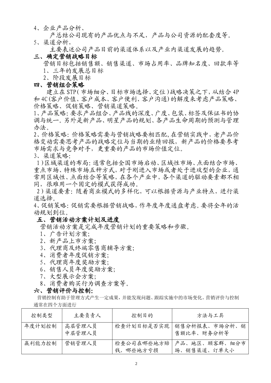 公司战略规划和实施方案内容提纲_第2页