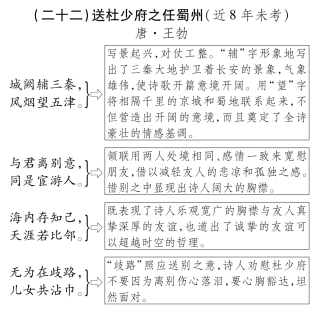 中考语文总复习 八下 送杜少府之任蜀州备考满分挑战(pdf) 苏教版试卷