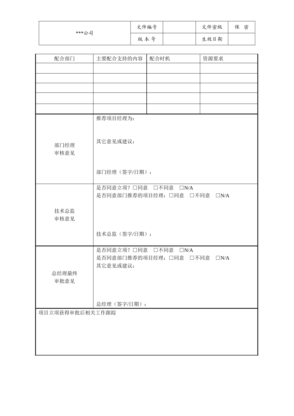 公司研发项目立项申请表_第3页