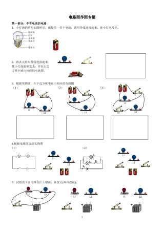 电路作图专题(含电表和不含电表)