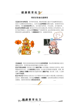 骨科健康教育宣传栏