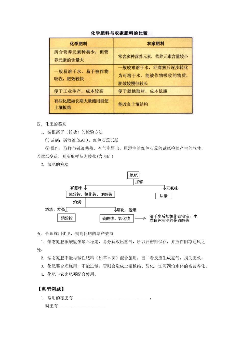 九年级化学专题7  初识酸碱盐 化学肥料(续)湘教版知识精讲试卷_第2页