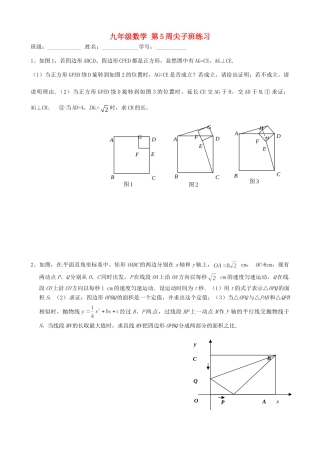 九年级数学下学期尖子生辅导训练试卷2 北师大版试卷