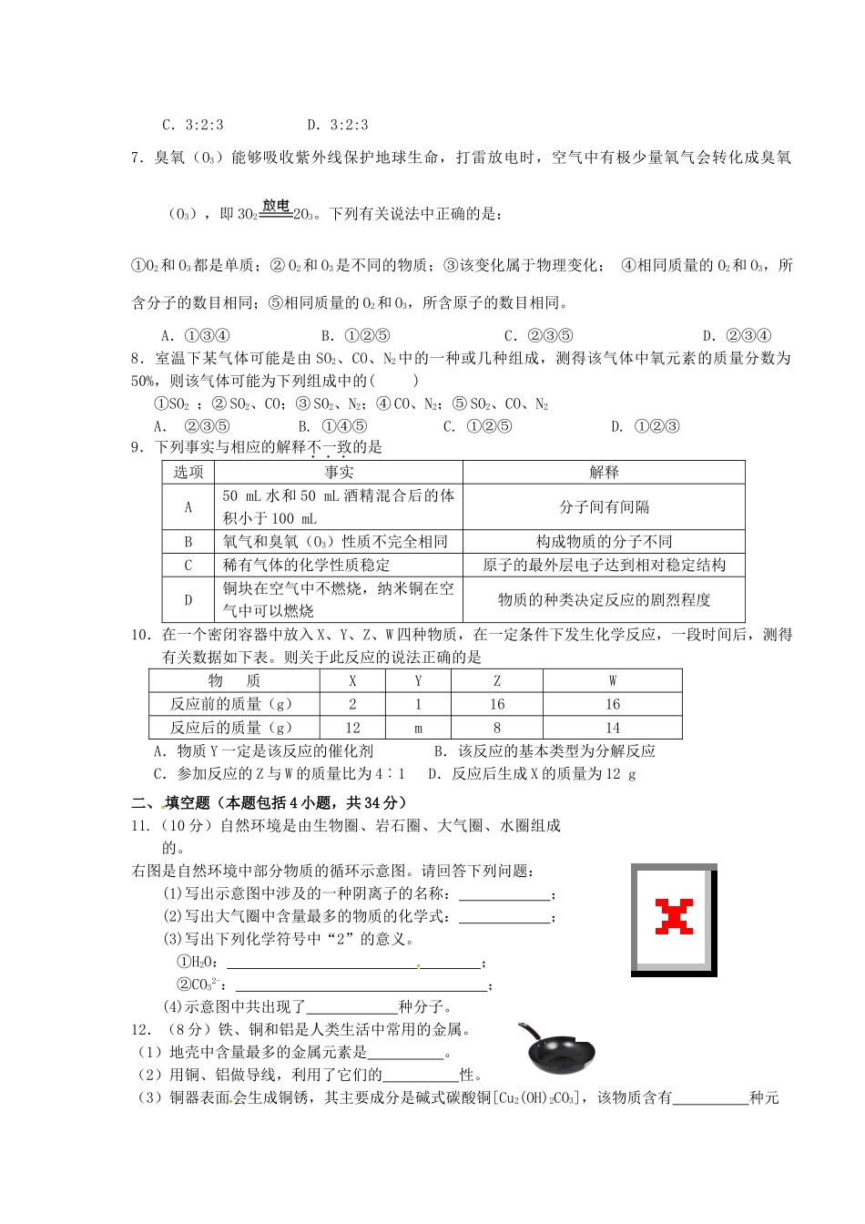 九年级化学下学期质量检测8 新人教版试卷_第2页