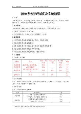 绩效考核管理实施细则(很实用)