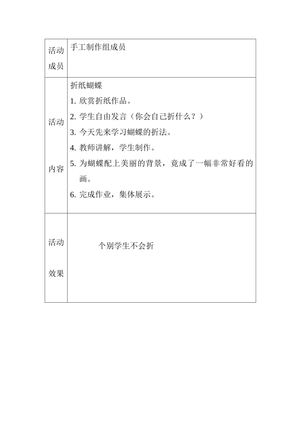 手工制作兴趣小组计划和活动记录_第2页
