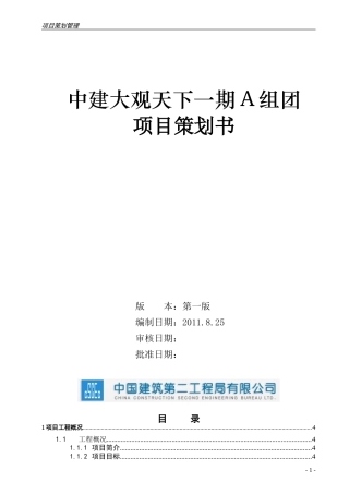 施工项目策划书