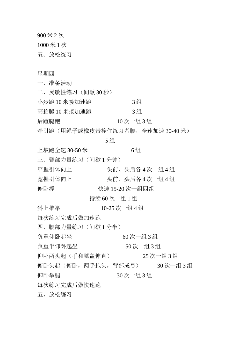 高中体育特长生身体素质训练计划_第3页