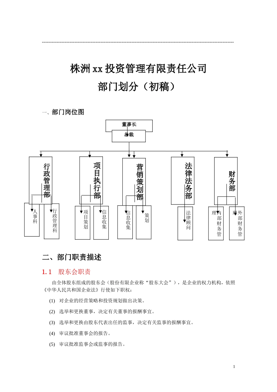 公司部门划分及职责_第1页