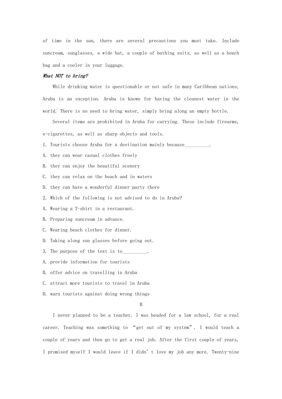 四川省成都外国语学校高二英语下学期期中试卷试卷_第2页